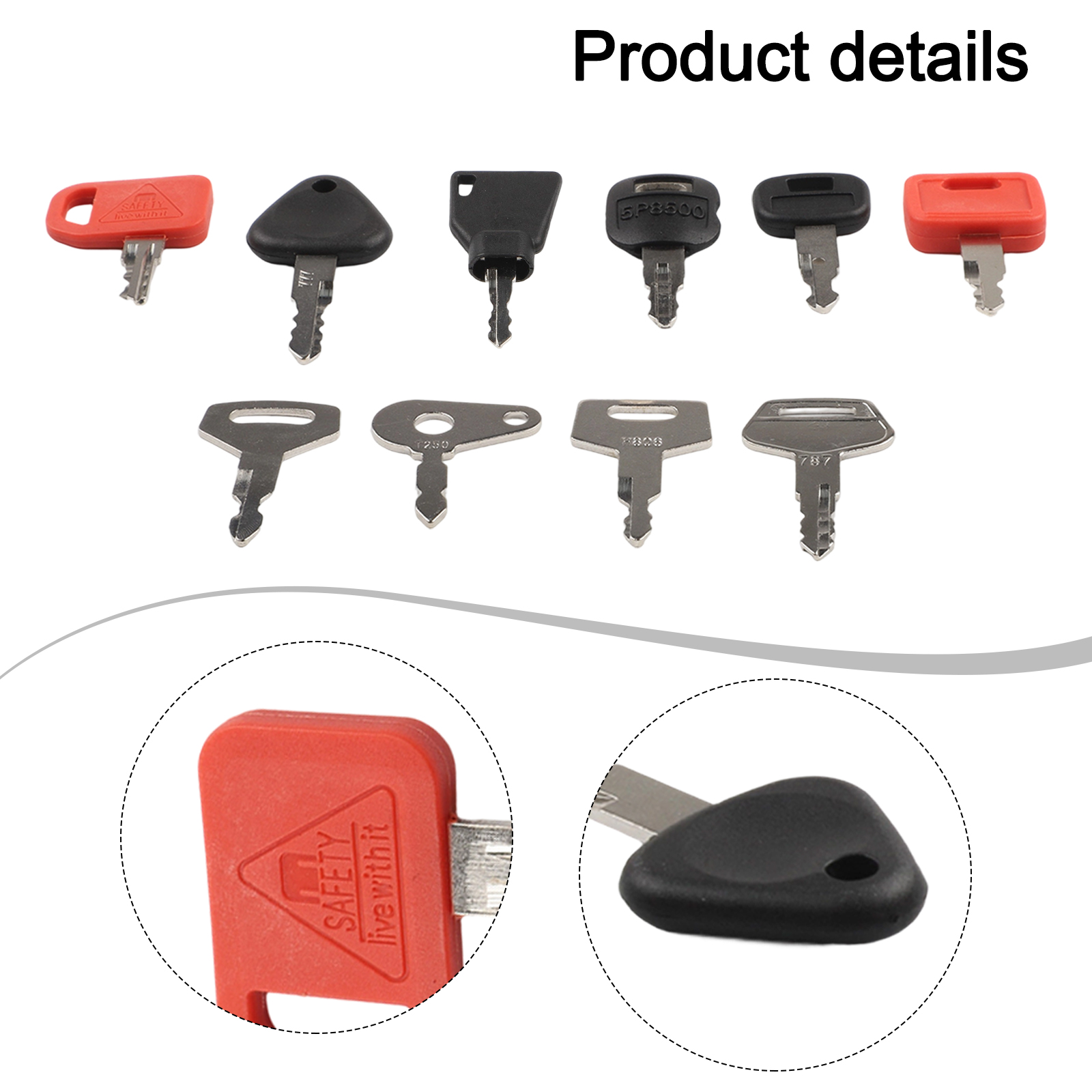 Heavy Equipment Key Set - 10 قطعة مجموعة مفاتيح الإشعال الرئيسية