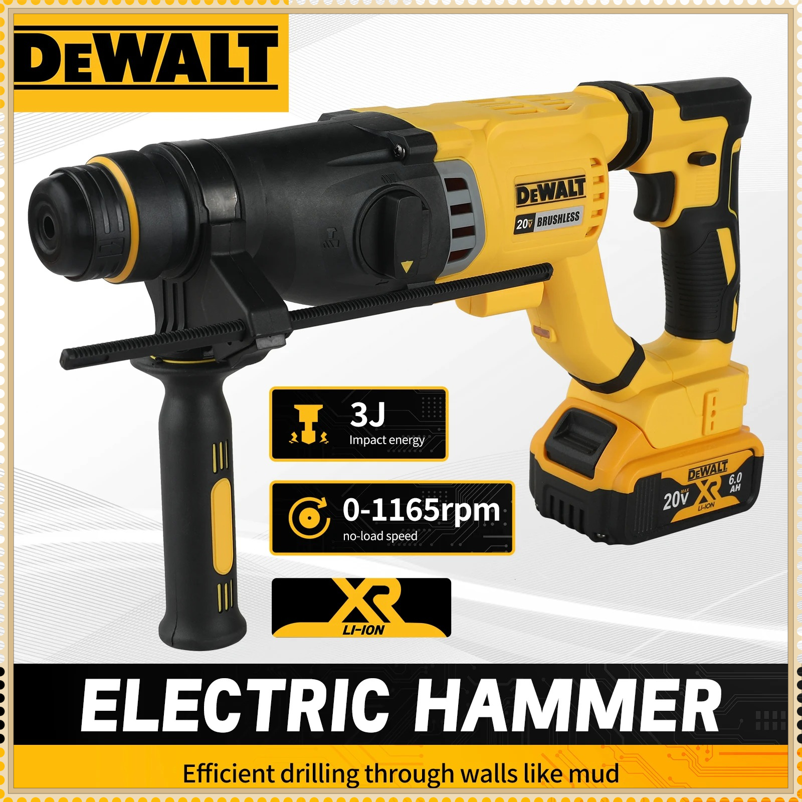 Concrete Breaker Demolition - عرض ساخن: مطرقة دوارة لاسلكية DEWALT