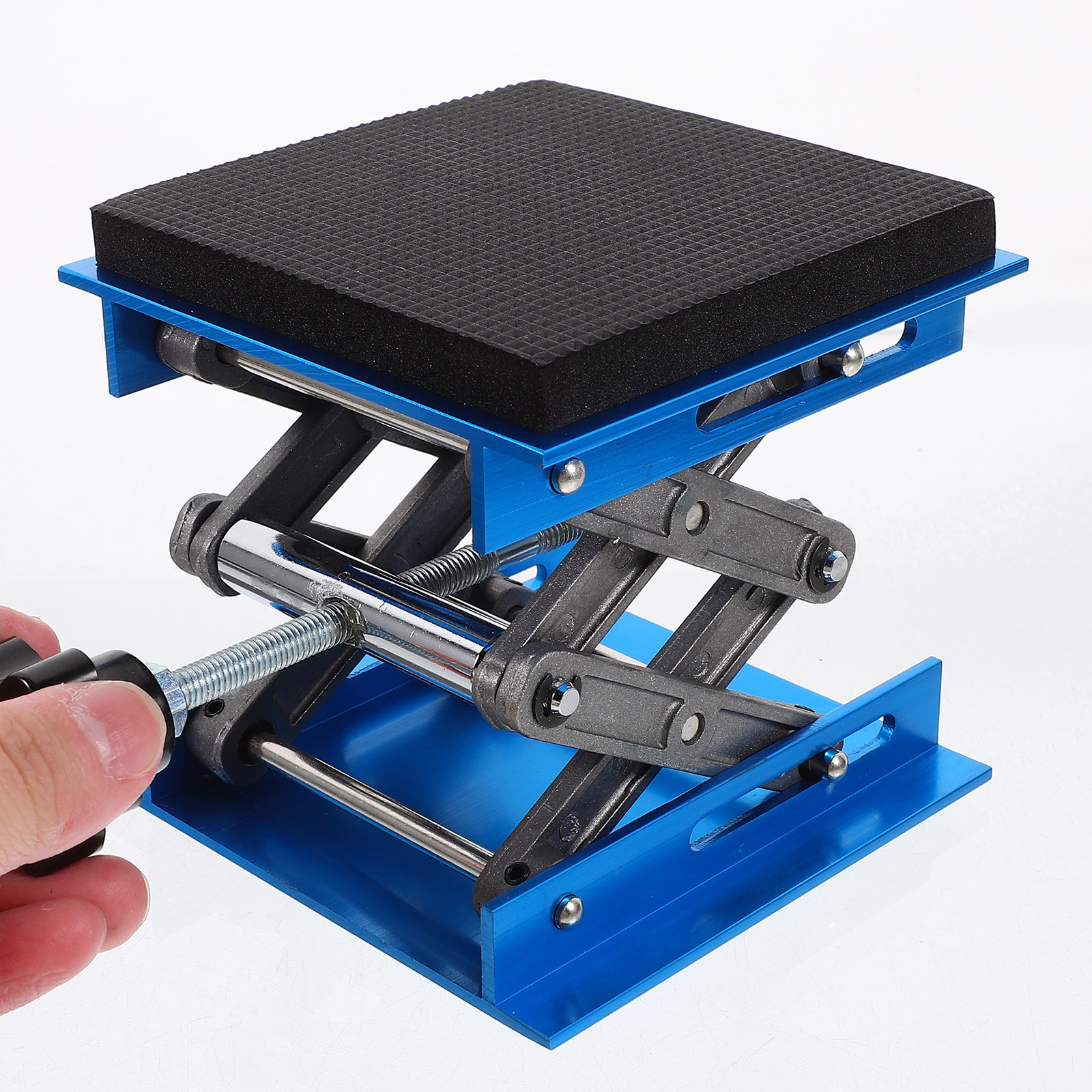 Heavy Equipment Jack Stands - منصة رفع مختبرية بمقص 10x10 سم،