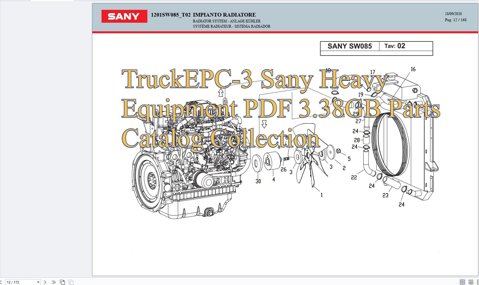 Heavy Equipment Pdf - TruckEPC-3 مجموعة كتالوج أجزاء Sany للمعدات