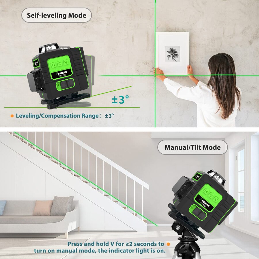 ميزان ليزر أخضر FEIDSIDE بـ 16 - مراجعة Laser Level Rotary وسعره