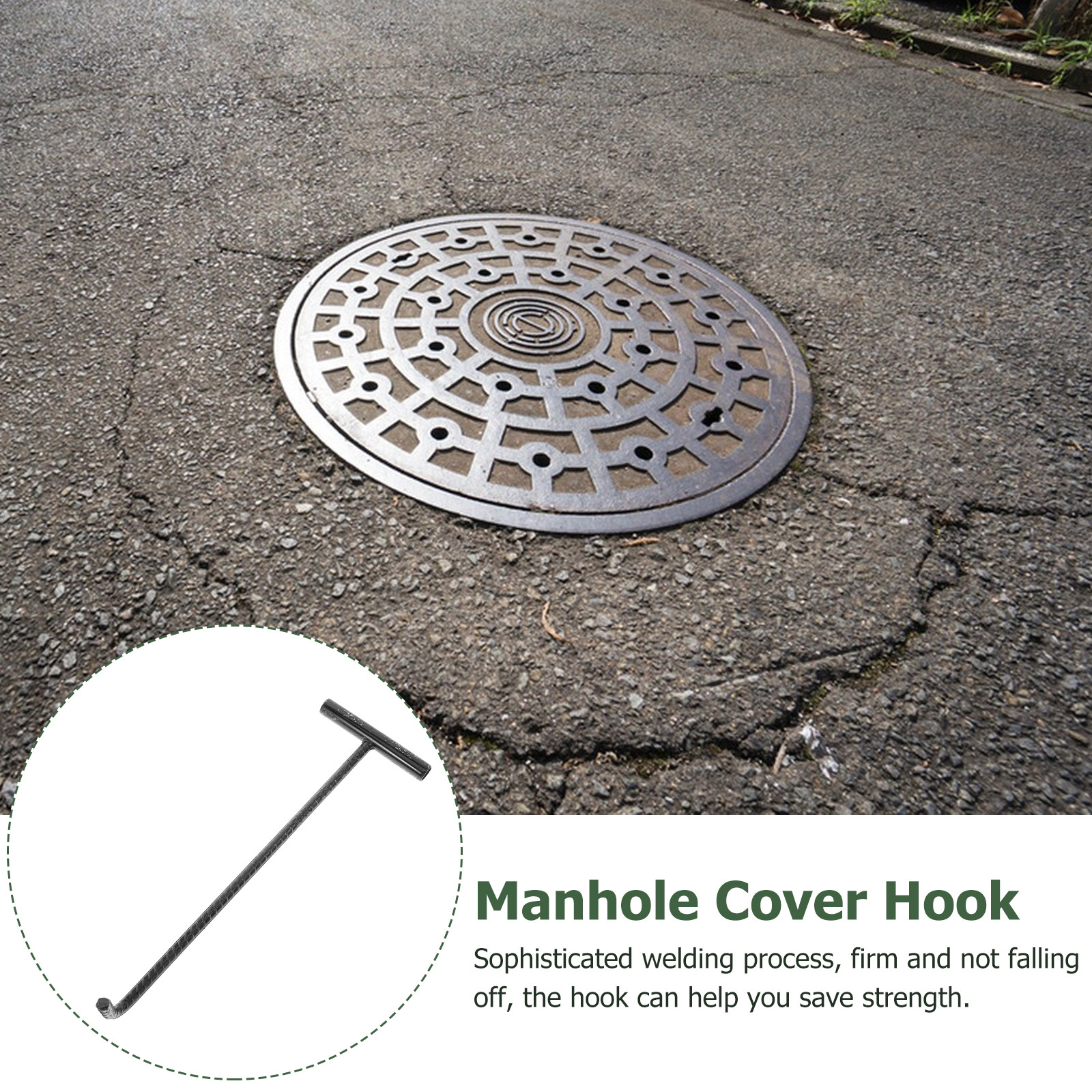 خطاف غطاء فتحة التصريف من الفو - مراجعة Manhole Cover Lifting وسعره