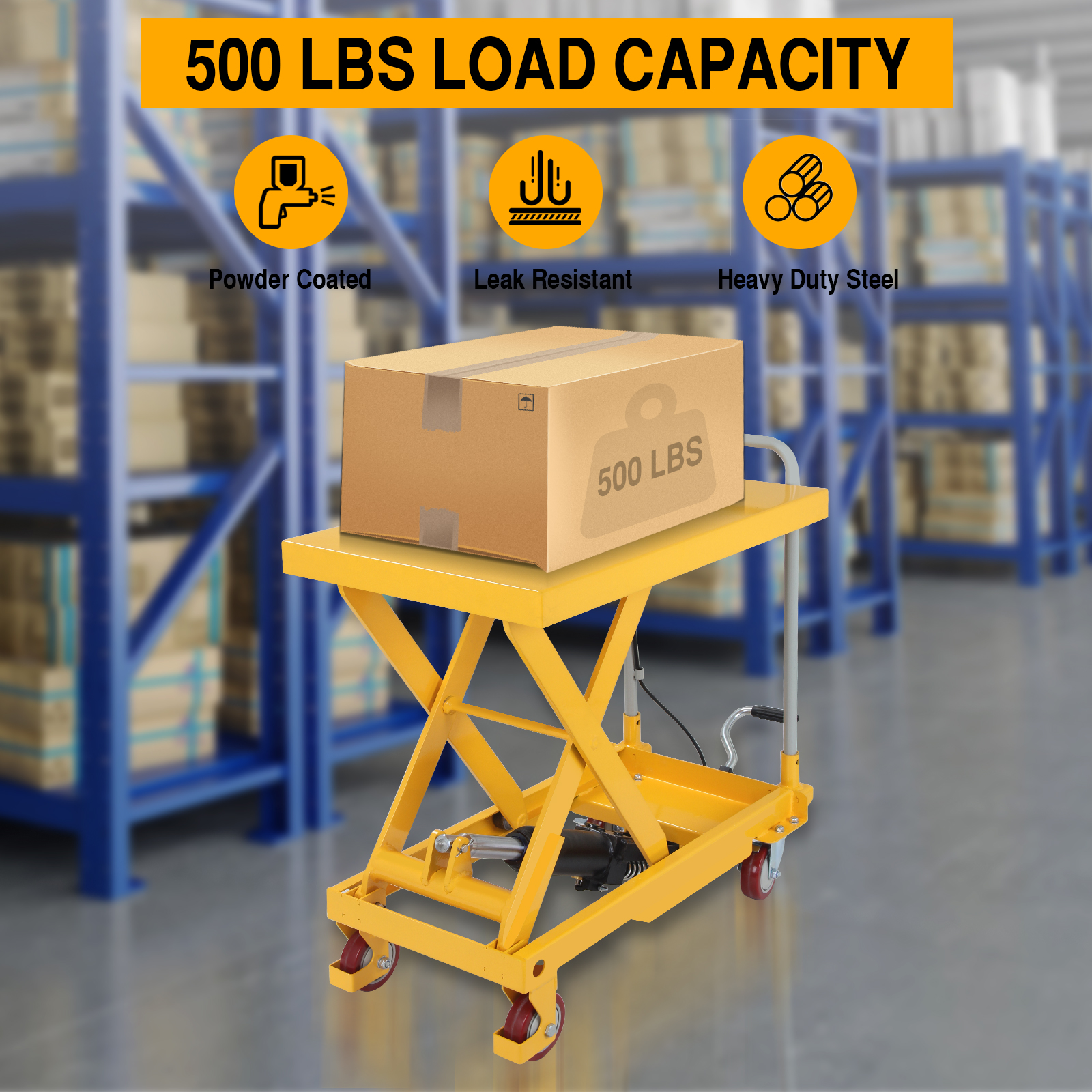 عربة رفع هيدروليكية بقدرة 500  - مراجعة Scissor Lift Table Hydraulic وسعره