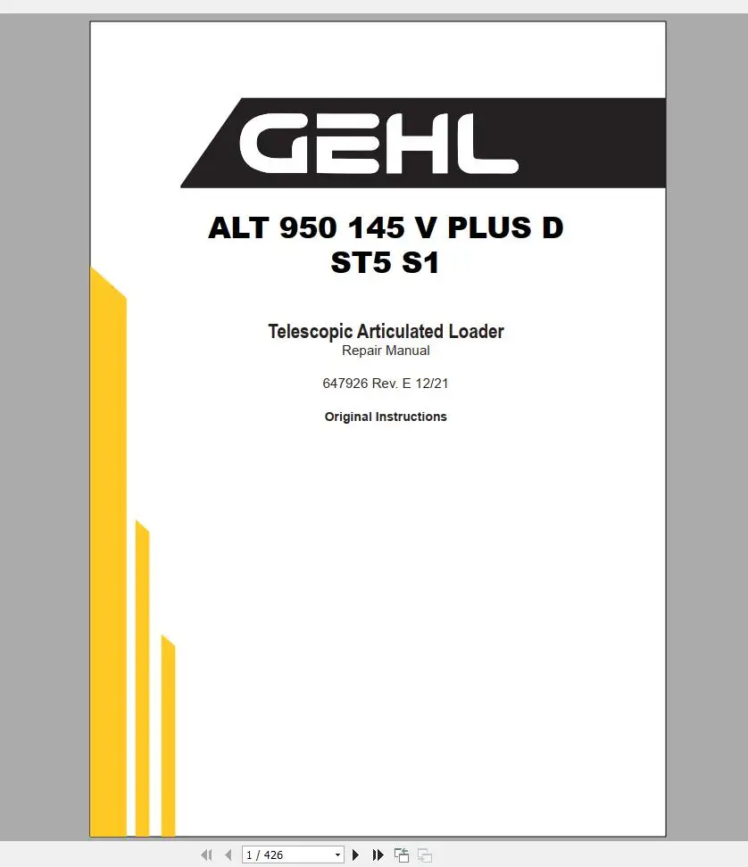 SpecDiag GEHL Machinery المعدا - مراجعة Heavy Equipment Pdf وسعره