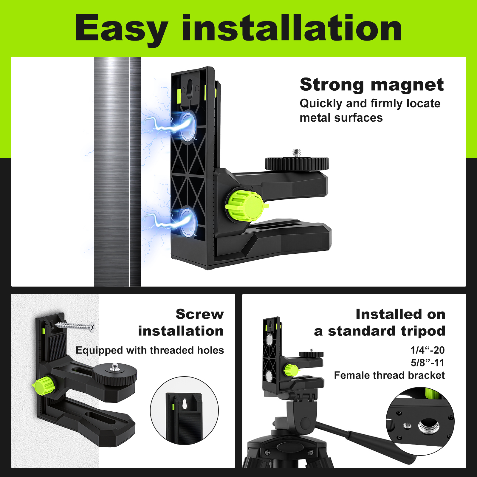 قاعدة حامل مغناطيسية على شكل ح - مراجعة Laser Level Rotary وسعره